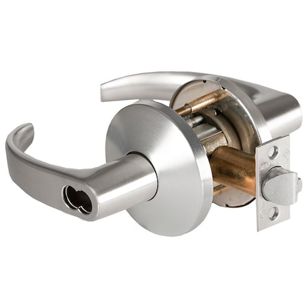Best Grade 1 Storeroom Cylindrical Lock, 14 Lever, L Rose, SFIC Less Core, Satin Chrome Finish, 2-3/4-in 9K37D14LSTK626
